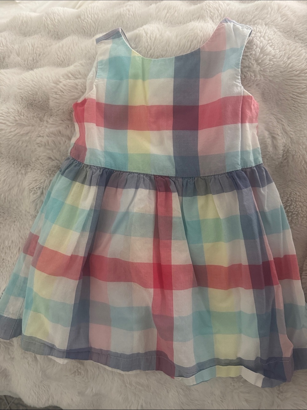 GAP Girls Multicolor Plaid Cotton Dress 2T
